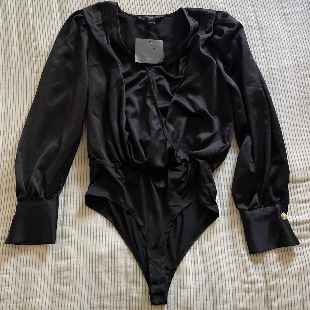 Marc New York Black Long Sleeve bodysuit